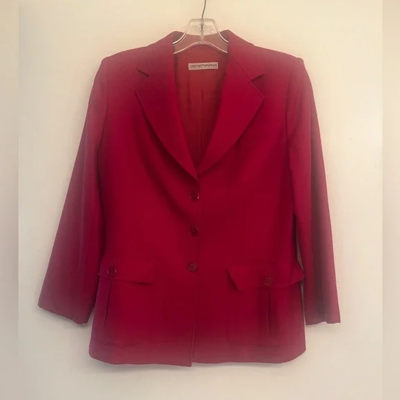Emporio Armani Red Blazer size S - Picture 3 of 13